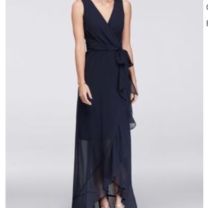David’s Bridal Navy Bridesmaid Dress!